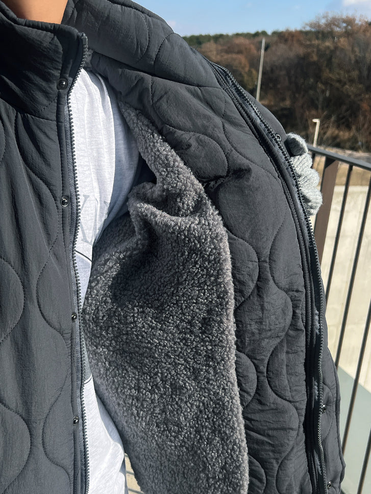 【Metanoia】韓國設計 保暖內刷毛鋪棉外套 - 4