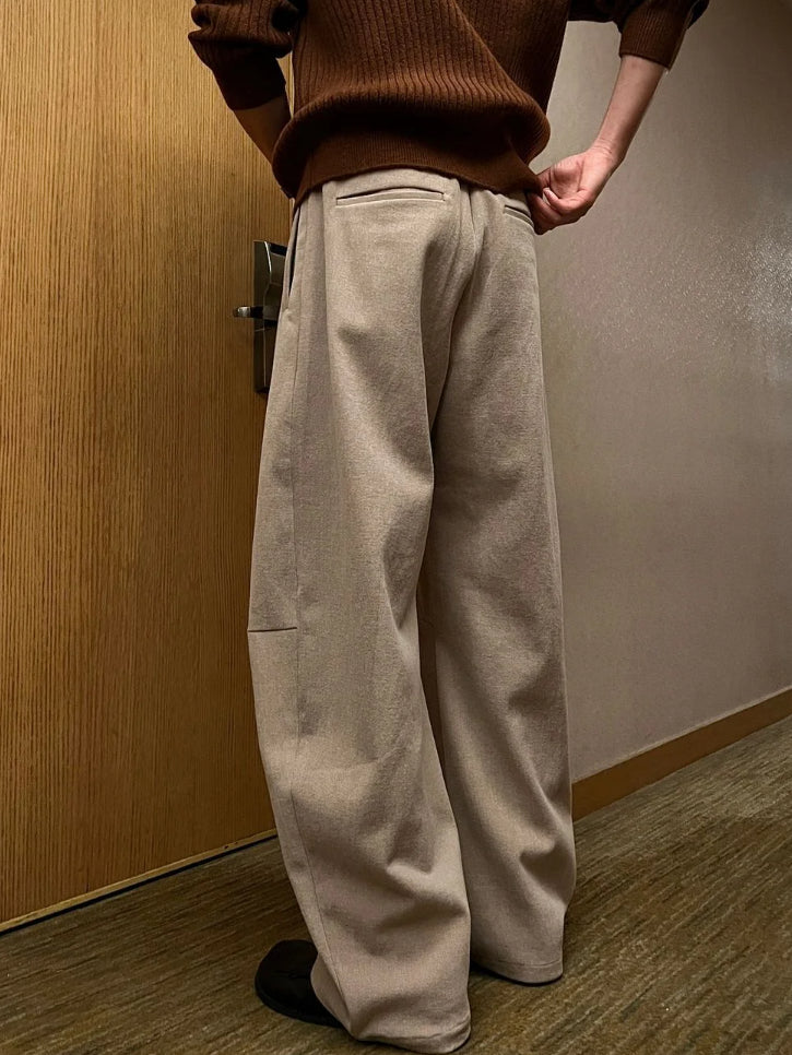 【Metanoia】韓製🇰🇷 卡其彎刀落地褲 - 7