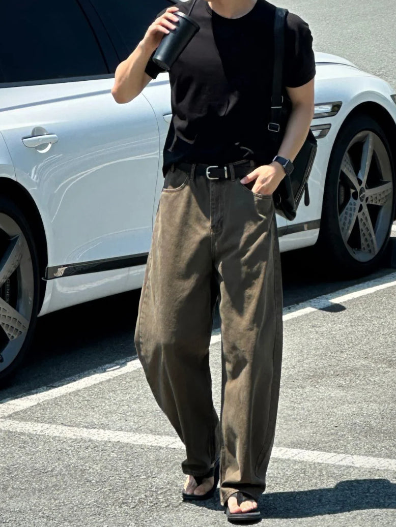 【Metanoia】🇰🇷韓製 彎刀牛仔落地褲 - 6