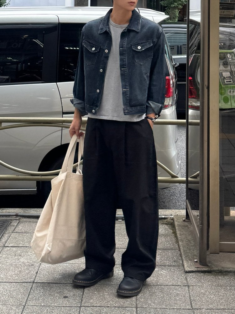 【Metanoia】韓國設計 短版牛仔外套 - 1