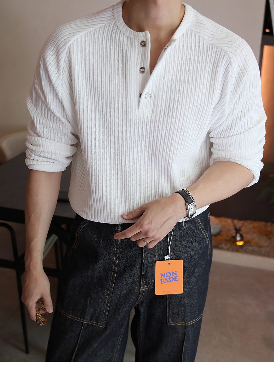 【Metanoia】🇰🇷韓製 羅紋長袖T恤上衣 - 1