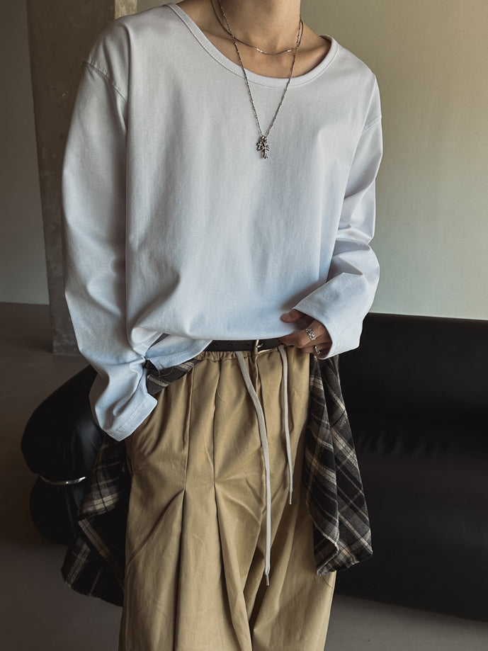 【Metanoia】🇰🇷韓製 U型長袖T恤上衣 - 1