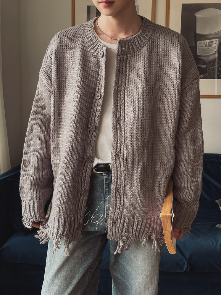 【Metanoia】韓國設計 破洞針織外套 - 1