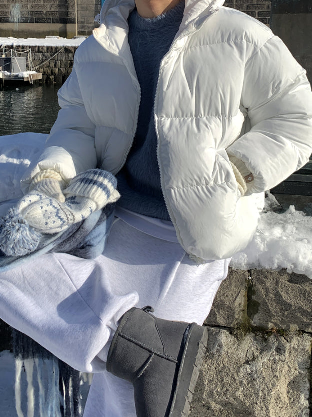 【Metanoia】韓國設計 短版日常鋪棉外套 - 1