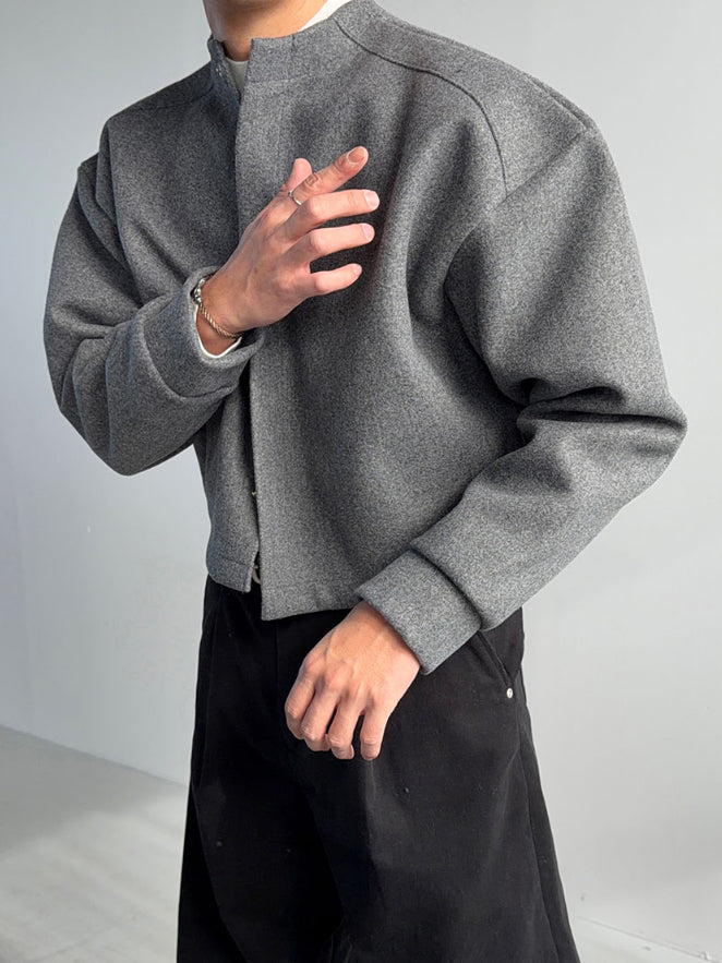 【Metanoia】韓國設計 短版肩線開衫外套 - 3