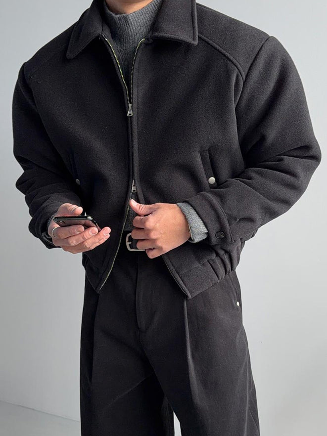 【Metanoia】韓國設計 20%羊毛翻領外套 - 1