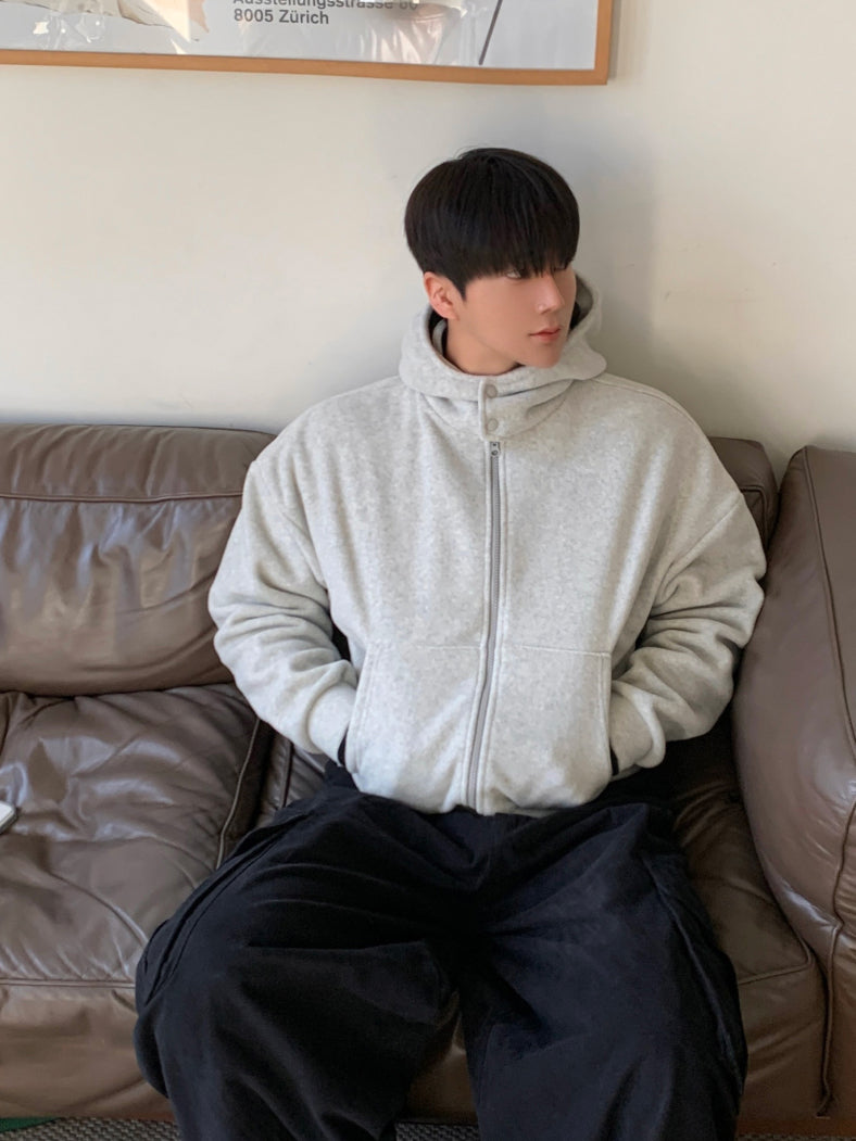 【Metanoia】🇰🇷韓製 短版抓絨連帽棉外套 - 9