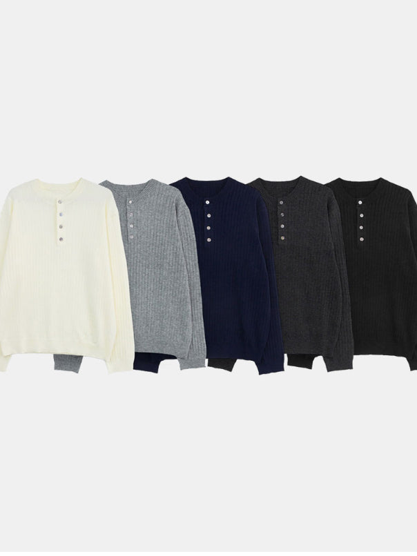 【Metanoia】韓國設計 亨利領麻花針織衣 - 9