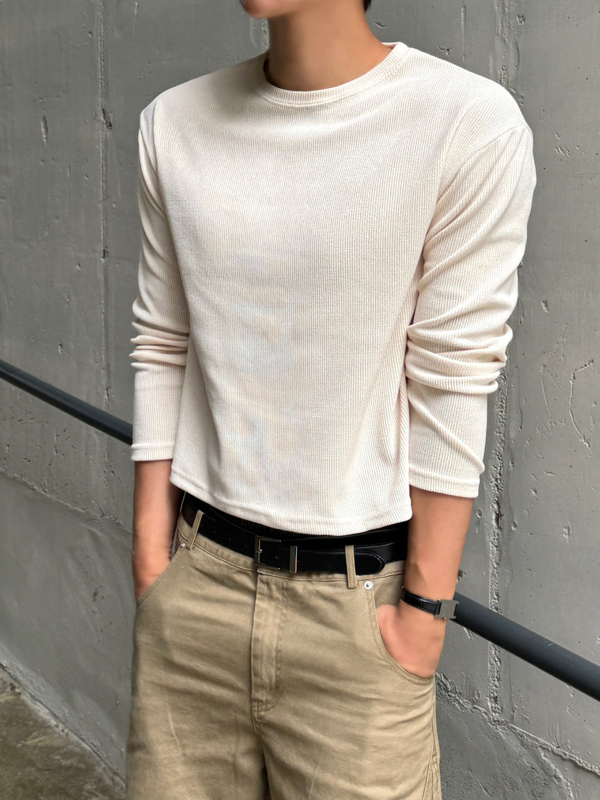 【Metanoia】🇰🇷韓製 短版羅紋長袖上衣 - 7