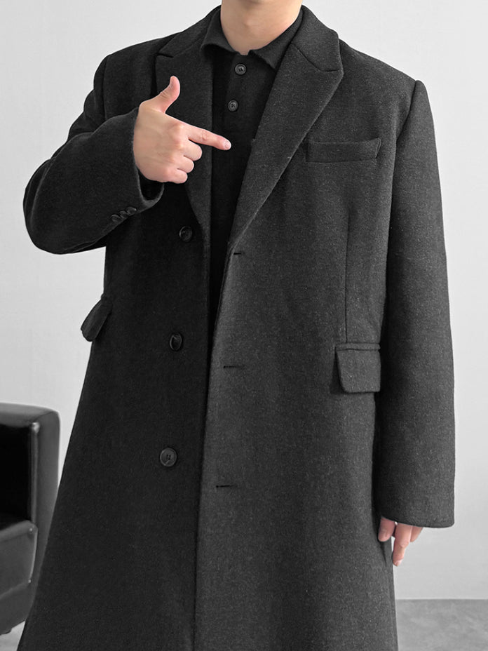 【Metanoia】韓國設計 70%羊毛翻領大衣 - 7