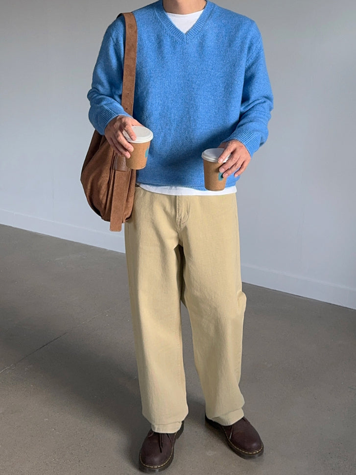 【Metanoia】韓國設計 5%混羊毛V型麻花針織衣 現貨 - 8