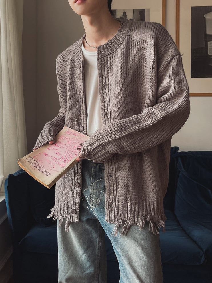 【Metanoia】韓國設計 破洞針織外套 - 6