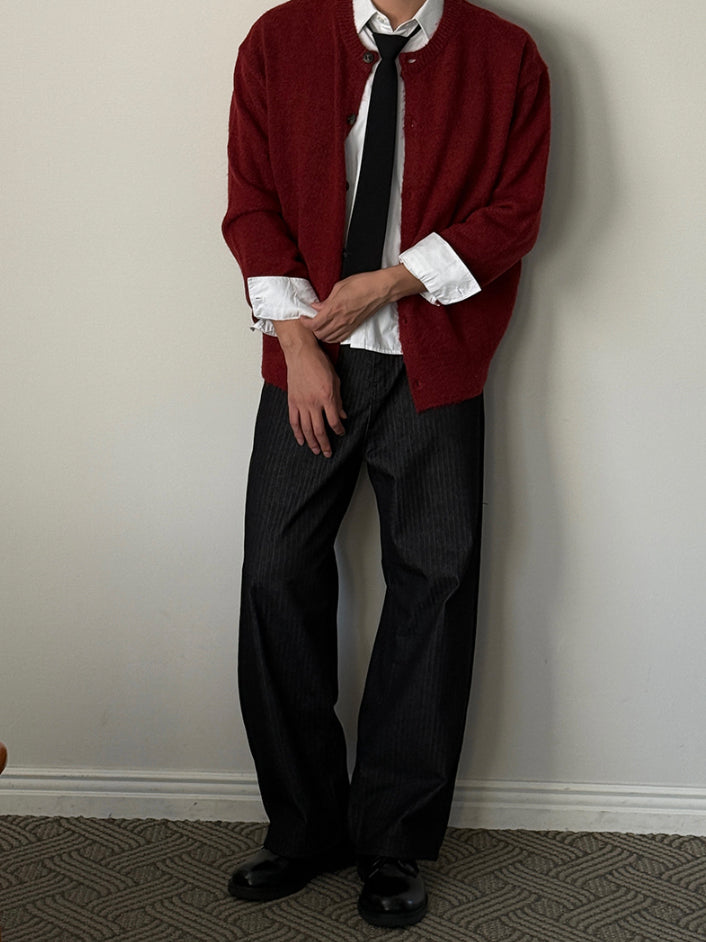 【Metanoia】🇰🇷韓製 條紋落地牛仔褲 - 5