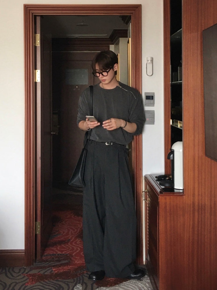 【Metanoia】🇰🇷韓製 斜拉煉針織衣 - 3