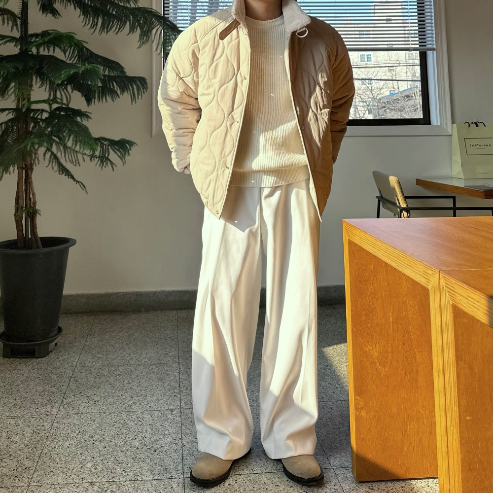 【Metanoia】韓國設計 翻領鋪棉外套 - 3