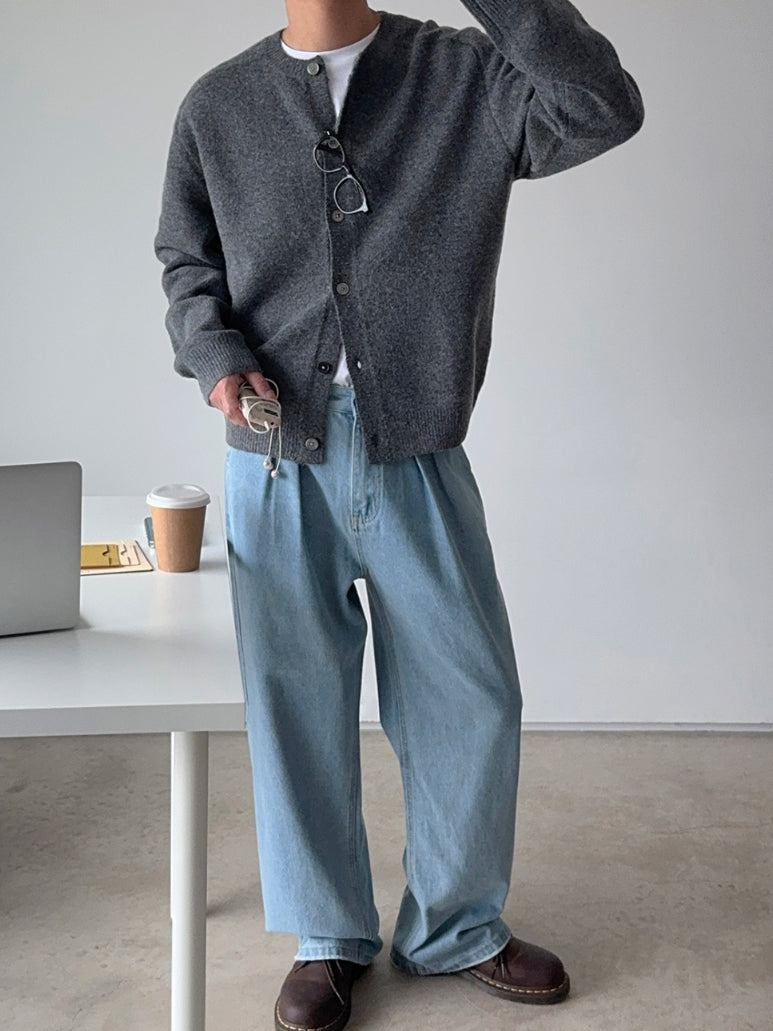 【Metanoia】韓國設計 素色簡約開衫針織外套 - 4