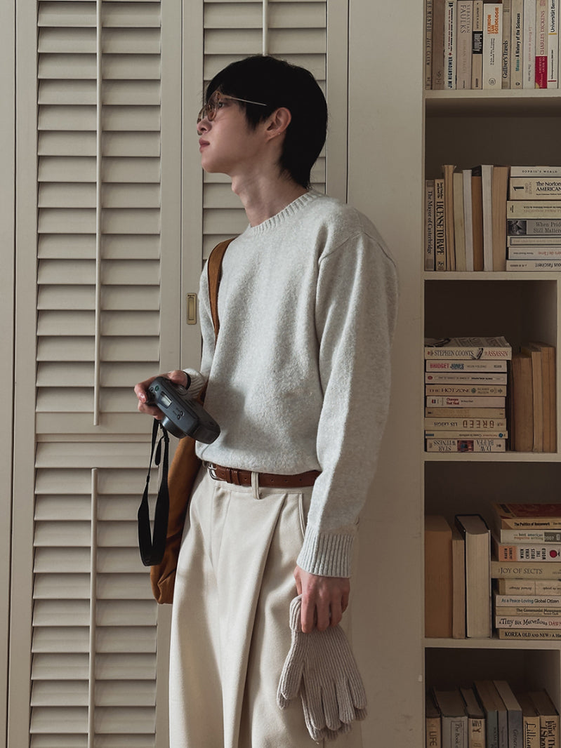 【Metanoia】🇰🇷韓製 5%羊毛素色針織衣 - 5