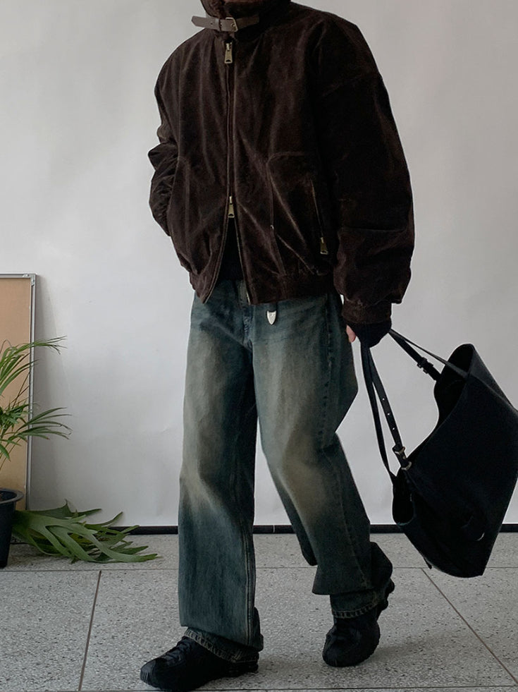 【Metanoia】🇰🇷韓製 天鵝絨野馬夾克外套 - 1