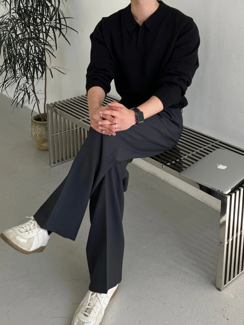 【Metanoia】韓國設計 v型長袖針織衣 - 2