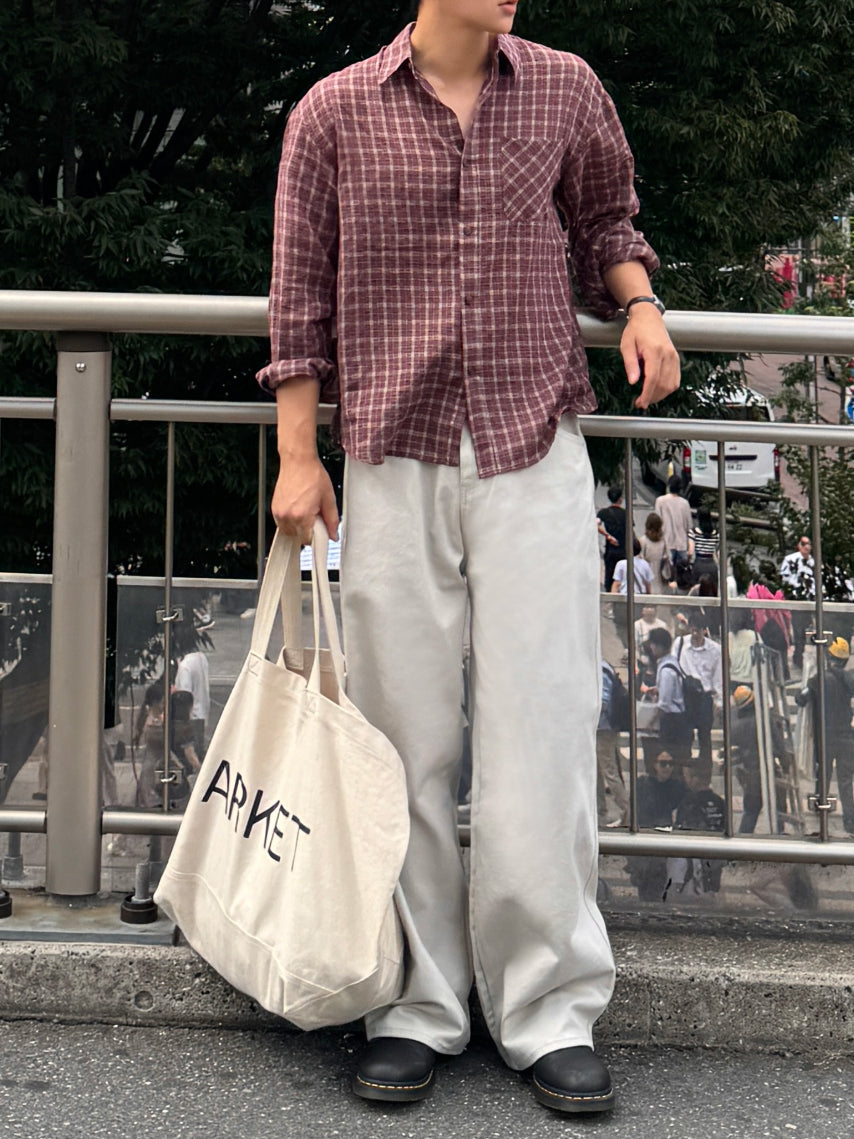 【Metanoia】韓製🇰🇷 寬鬆卡其落地褲 - 4