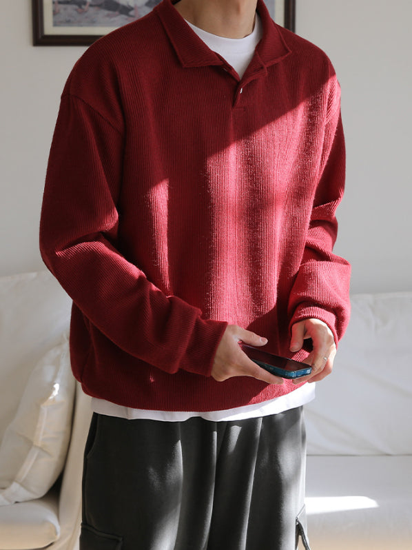 【Metanoia】🇰🇷韓製 翻領亨利領長袖上衣 - 2