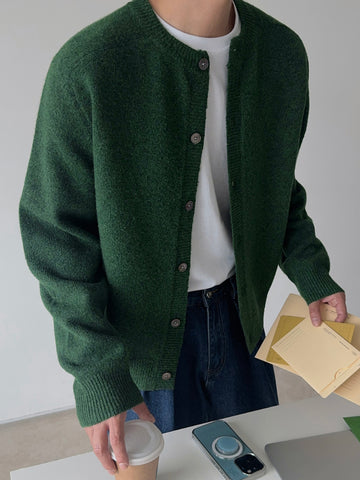 【Metanoia】韓國設計 素色簡約開衫針織外套 - 1