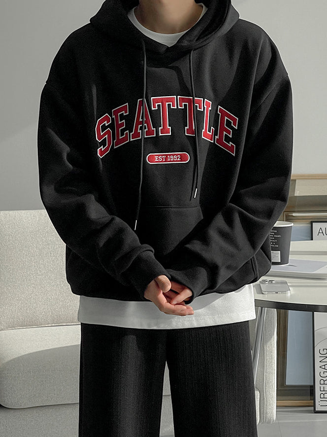 【Metanoia】🇰🇷韓製 Seattle刺繡帽T - 1