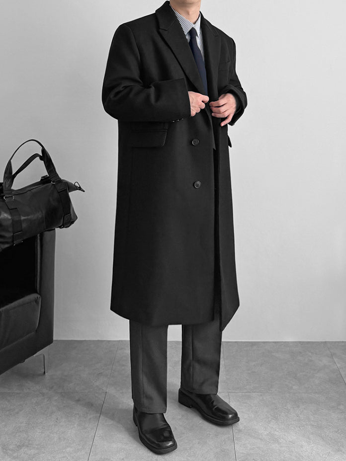 【Metanoia】韓國設計 70%羊毛翻領大衣 - 1