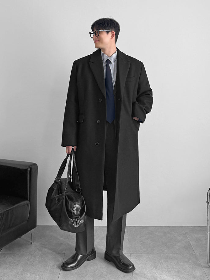 【Metanoia】韓國設計 70%羊毛翻領大衣 - 5