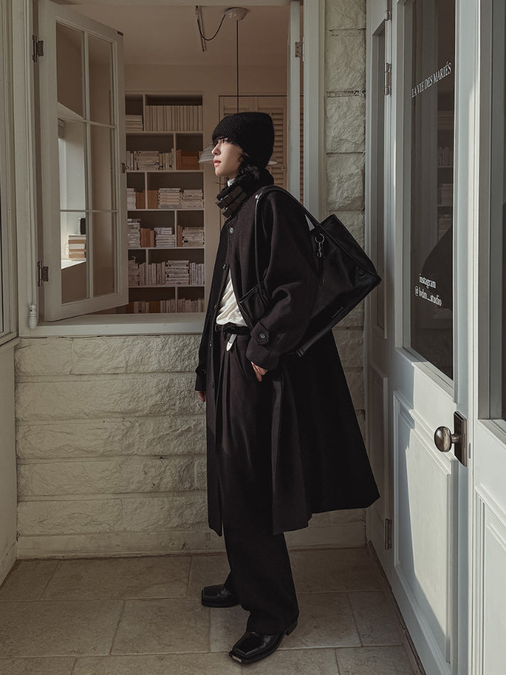 【Metanoia】🇰🇷韓製 10%羊毛高領大衣 - 4