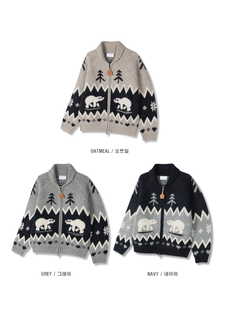 【Metanoia】韓國設計 cashmere-like北歐開衫針織外套 - 7