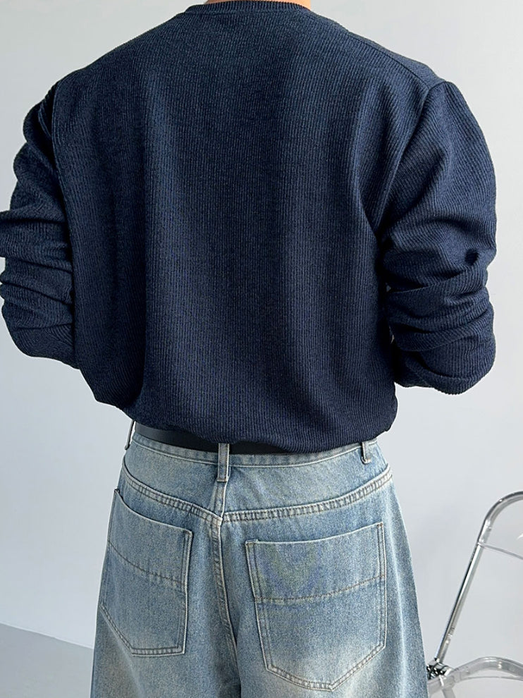 【Metanoia】🇰🇷韓製 日常羅紋肩線長袖T恤 - 7