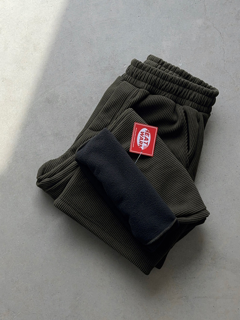 【Metanoia】韓國設計 燈芯絨抓絨落地褲 - 1