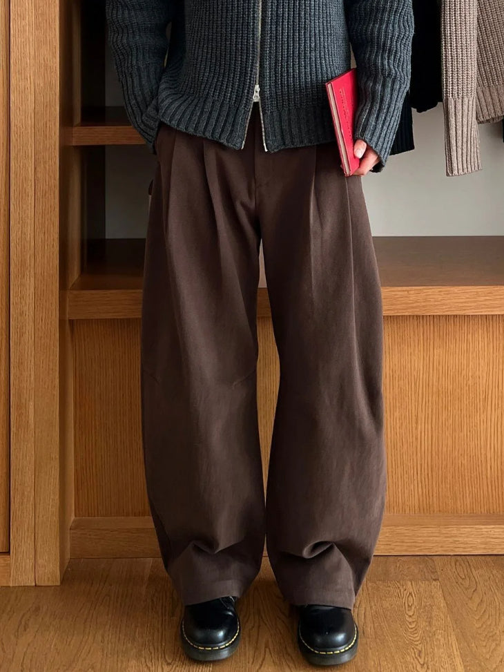 【Metanoia】韓製🇰🇷 卡其彎刀落地褲 - 1