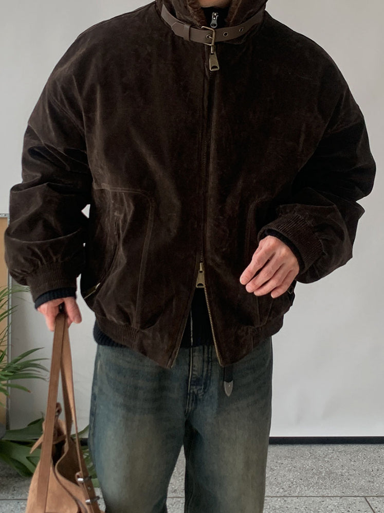 【Metanoia】🇰🇷韓製 天鵝絨野馬夾克外套 - 1