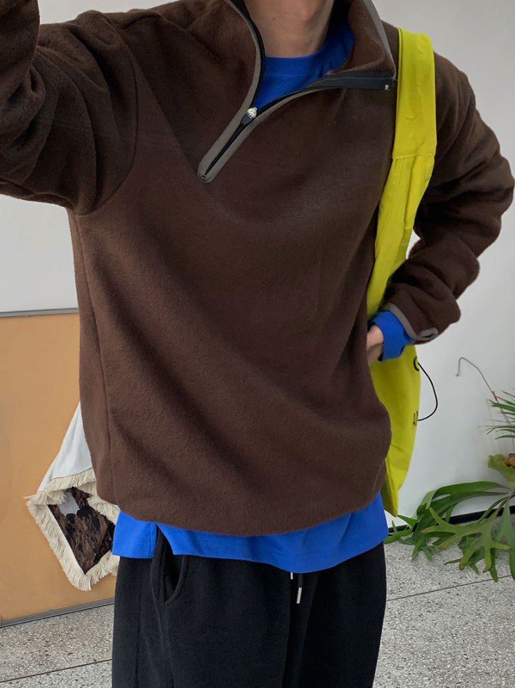 【Metanoia】🇰🇷韓製 抓絨亨利領上衣 - 1