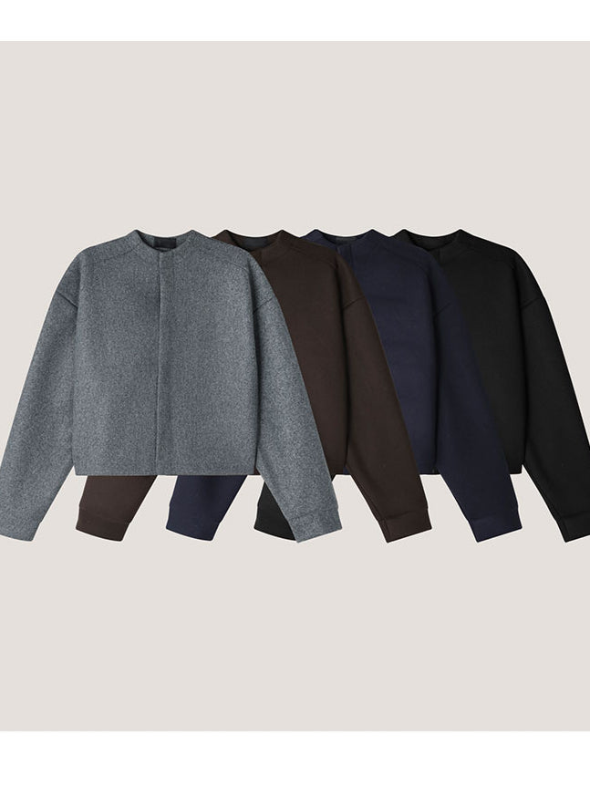 【Metanoia】韓國設計 短版肩線開衫外套 - 8