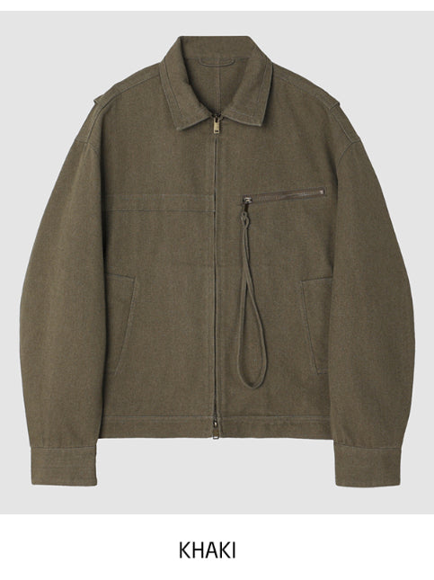 【Metanoia】韓國設計 短版翻領夾克外套 - 10