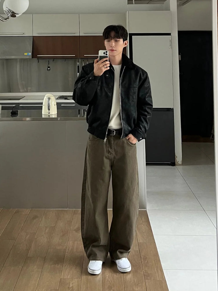 【Metanoia】🇰🇷韓製 彎刀牛仔落地褲 - 5