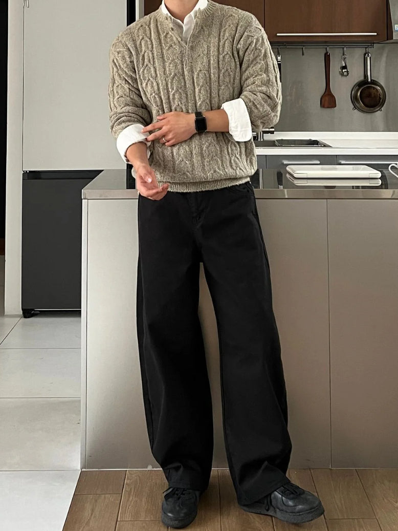 【Metanoia】🇰🇷韓製 亨利領麻花針織衣 - 7