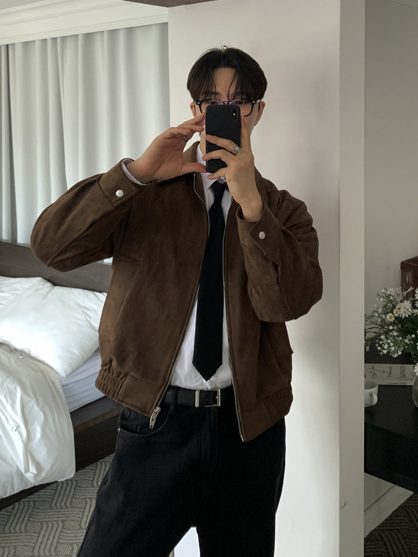 【Metanoia】🇰🇷韓製 麂皮短版外套 - 4