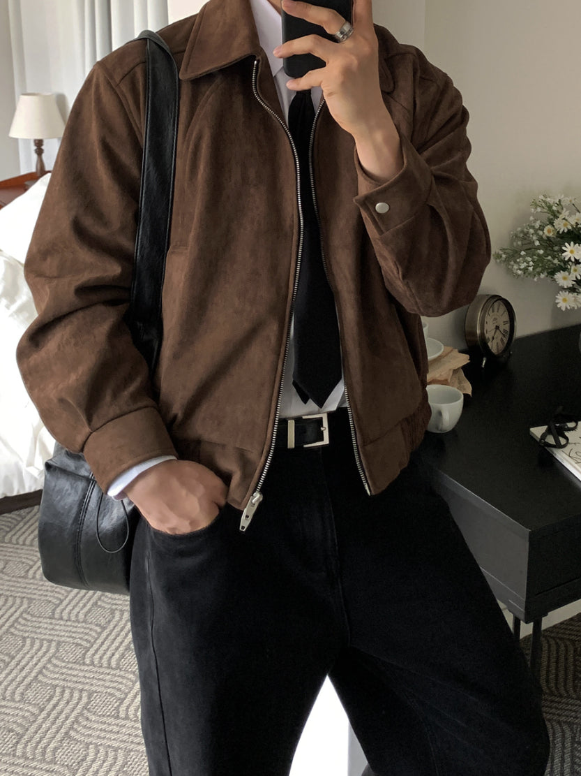 【Metanoia】🇰🇷韓製 麂皮短版外套 - 1