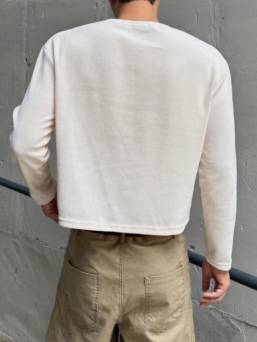 【Metanoia】🇰🇷韓製 短版羅紋長袖上衣 - 8