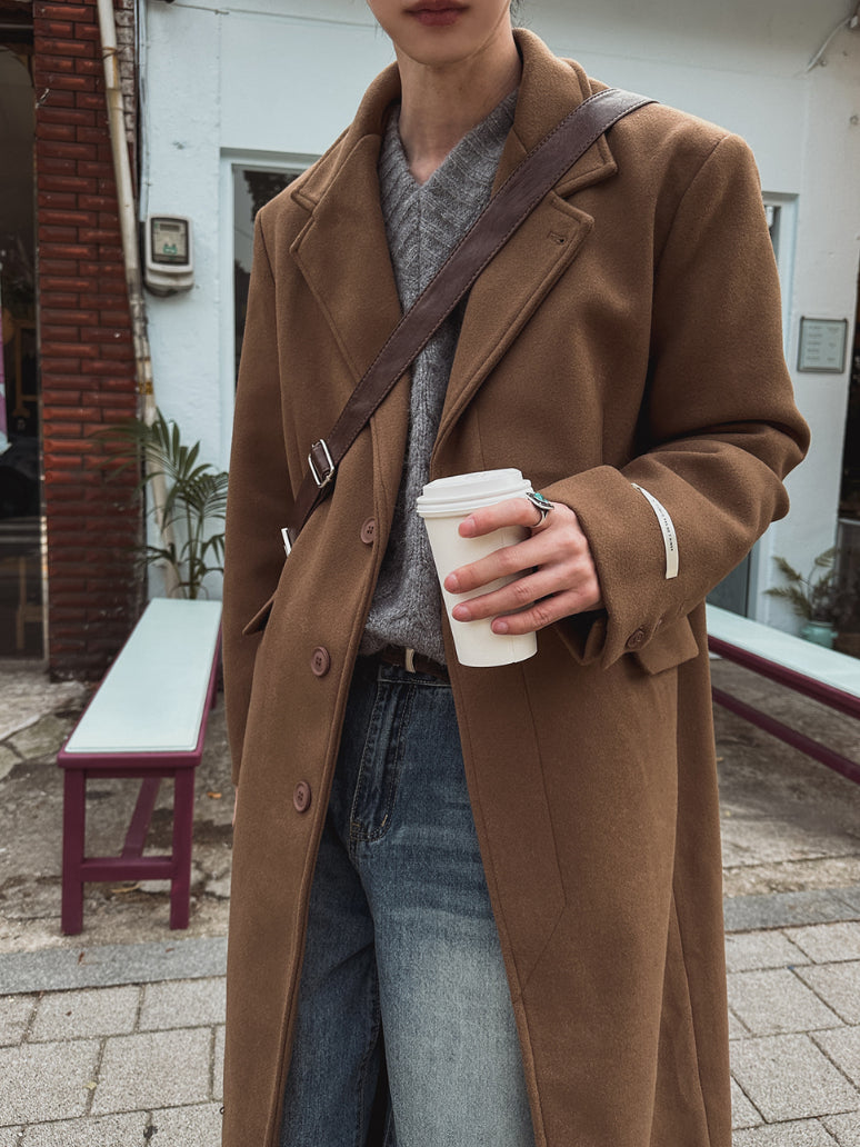 【Metanoia】韓國設計 翻領大衣 - 1