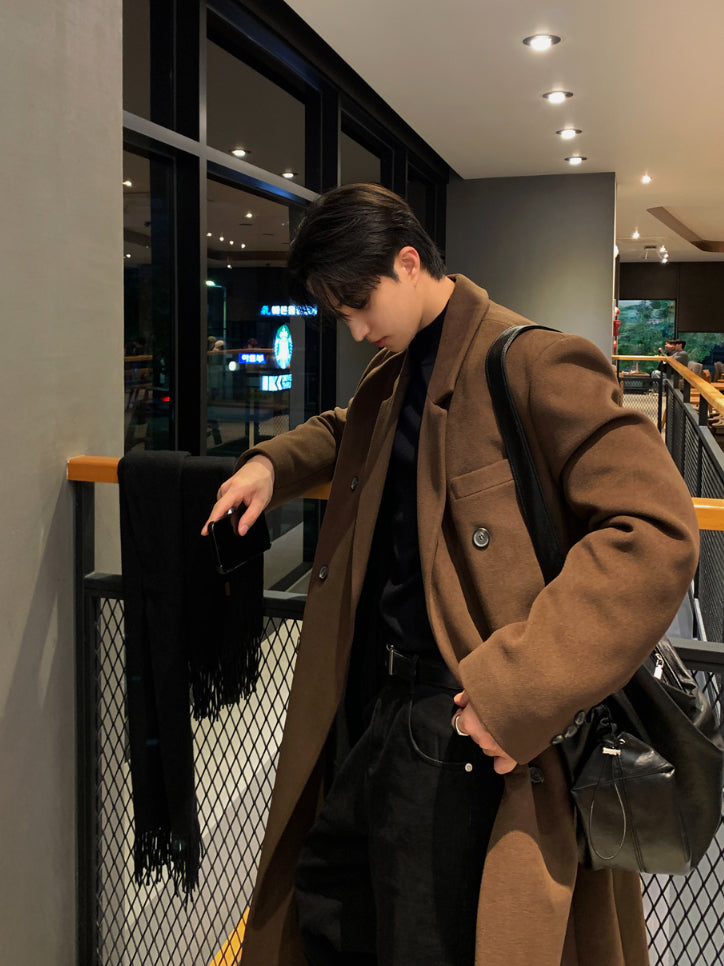 【Metanoia】🇰🇷韓製 70%羊毛翻領長版大衣 - 3