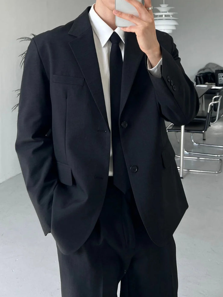 【Metanoia】🇰🇷韓製 簡約雙扣西裝外套 - 1