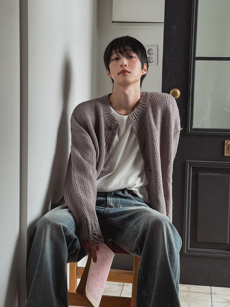 【Metanoia】韓國設計 破洞針織外套 - 7