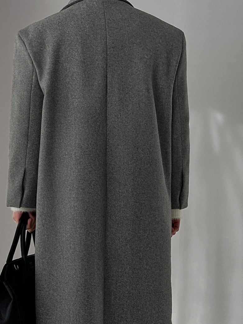【Metanoia】🇰🇷韓製 20%羊毛翻領長版大衣 - 7