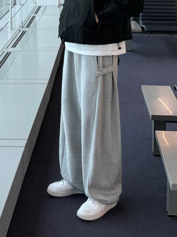 【Metanoia】🇰🇷韓製  休閒側扣落地棉褲 - 1