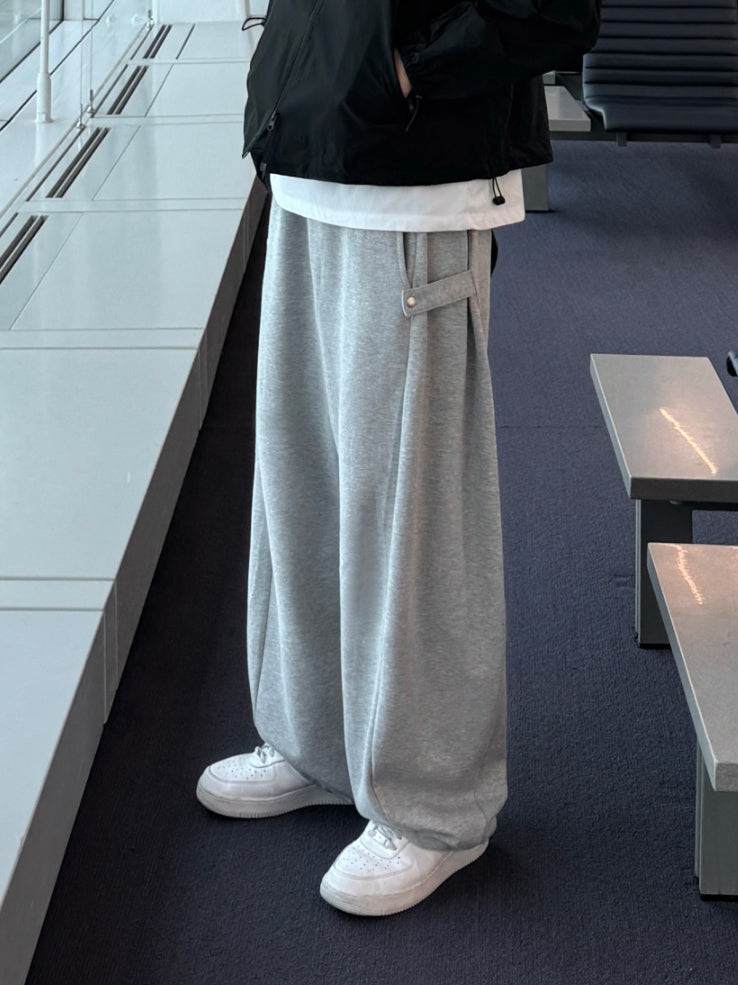 【Metanoia】🇰🇷韓製  休閒側扣落地棉褲 - 1